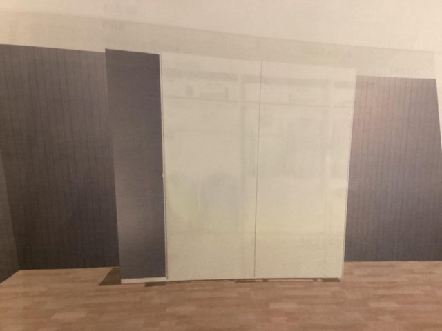 Preview of the first image of PAX IKEA new white wardrobe (unopened, unused).