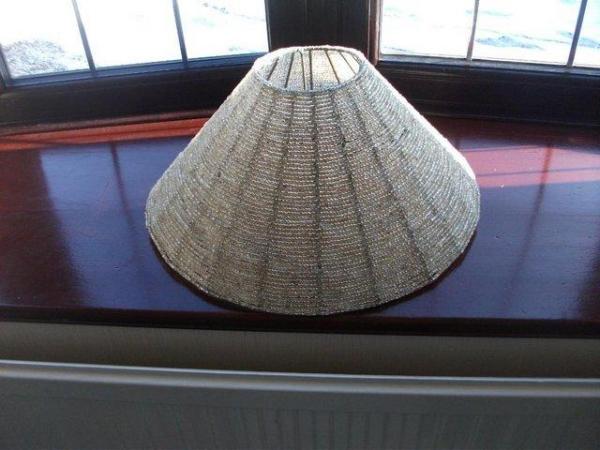 Image 3 of Table Lamp Shade. Beaded Plastic. Very good condition.