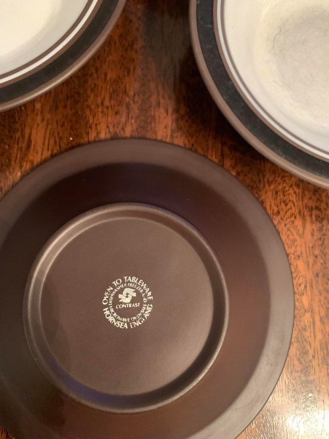 Preview of the first image of Vintage Hornsea “Contrast” cereal bowls.