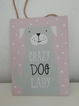 Image 2 of Home Wall Hanging Crazy Dog Lady