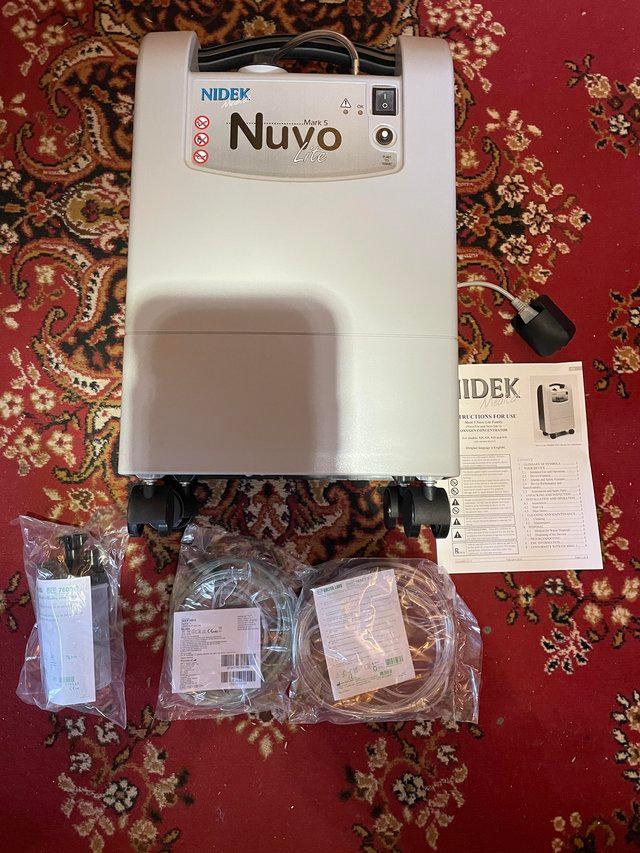 Preview of the first image of New nidek Nuvo lite 5 LPM oxygen concentrator.