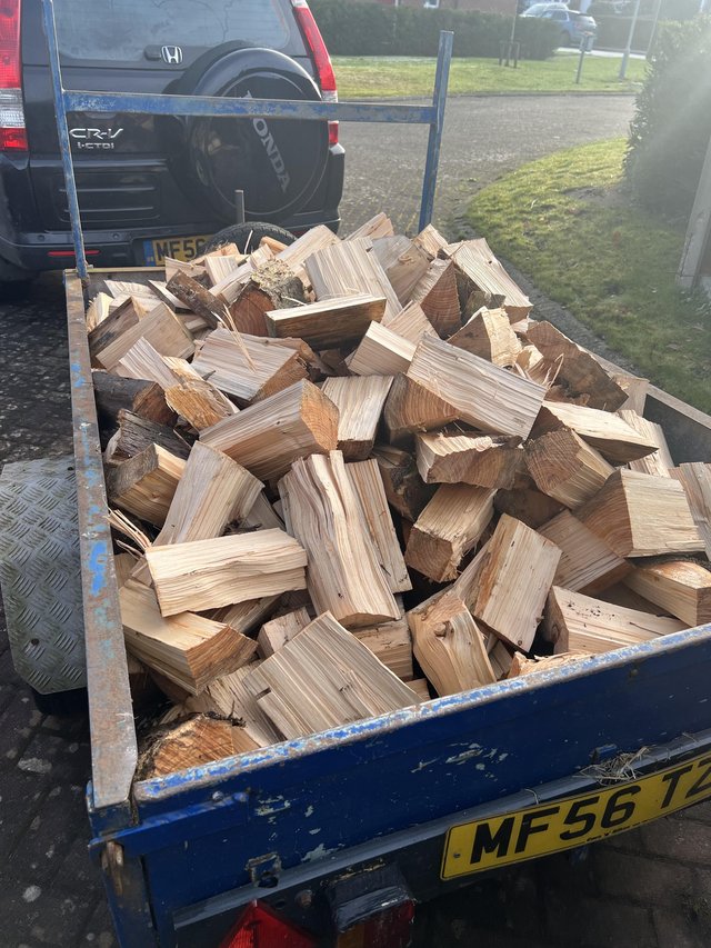 Preview of the first image of Seasoned logs trailer load……………...