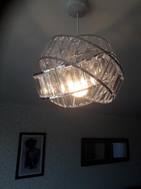Preview of the first image of Two very modern crystal effect ceiling lights.