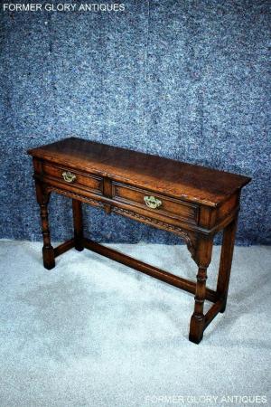 Image 47 of TITCHMARSH & GOODWIN OAK LAMP PHONE HALL CONSOLE TABLE STAND