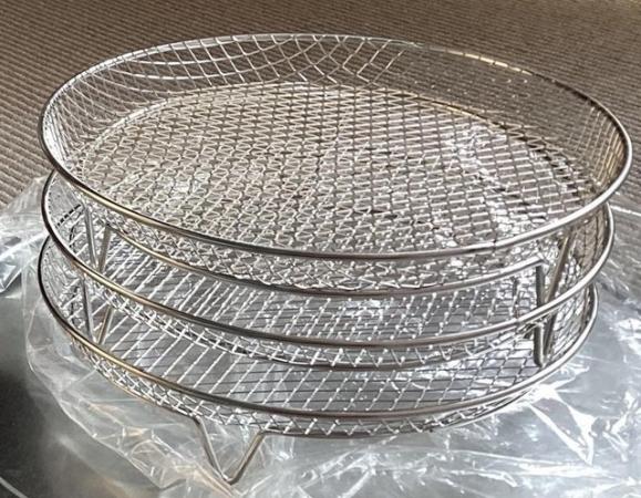 Image 2 of Air Fryer Racks, 3 pieces Round Air Fryer Stand Stainless