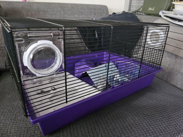 Image 2 of Purple Hamster Cage virtually new
