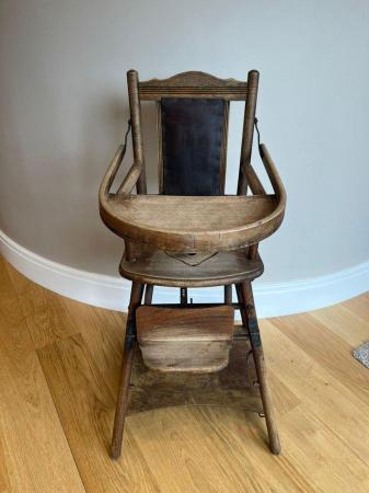 Image 3 of Early Victorian highchair which converts to a walker