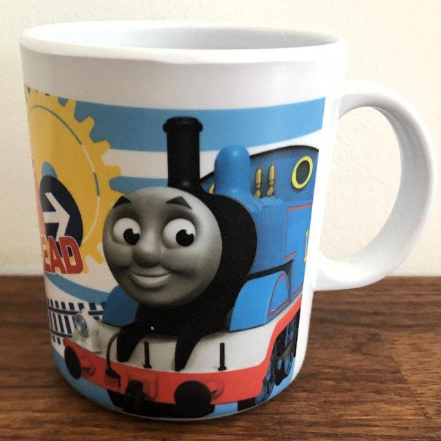 Preview of the first image of Thomas the Tank Engine mug 'Full Steam Ahead', melamine..
