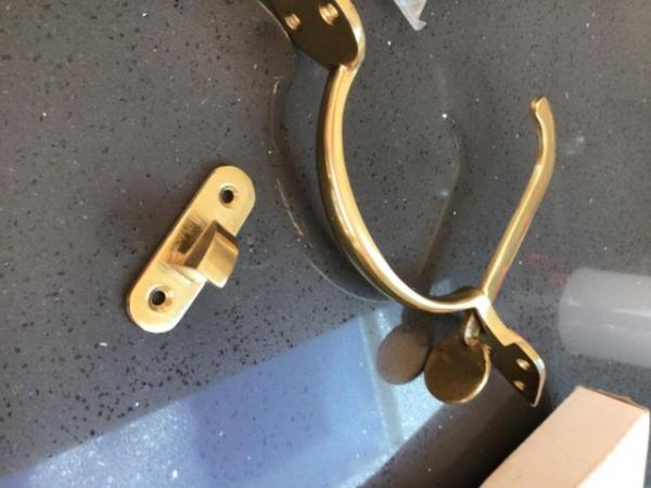 Image 3 of Solid brass Suffolk door latches