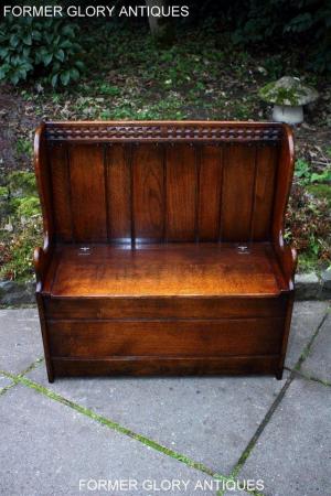 Image 27 of A TITCHMARSH AND GOODWIN OAK BENCH BOX SETTLE PEW ARMCHAIR