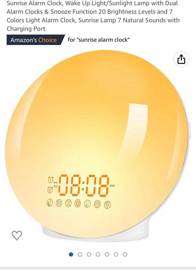 Preview of the first image of Sunrise alarm clock nice bright light.