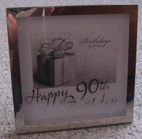 Image 1 of Happy 90th Birthday Photo Frame, boxed.