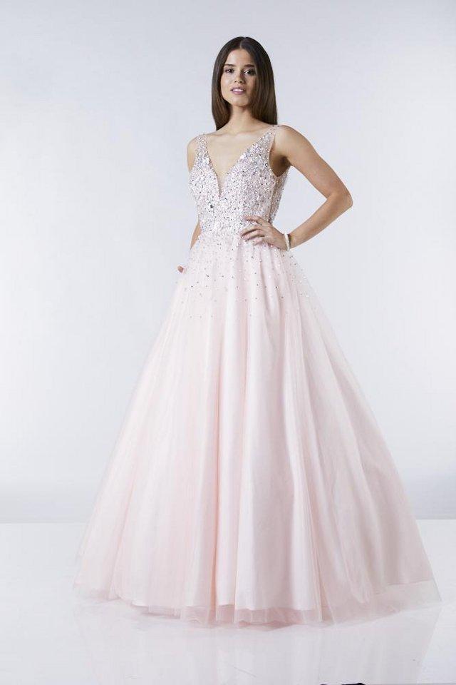 Preview of the first image of Tiffanys prom dress, style Hollie, Pink size 6, New..