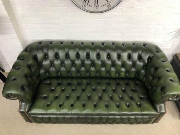 Image 5 of Stunning Parliament green Chesterfield sofa. Can deliver.