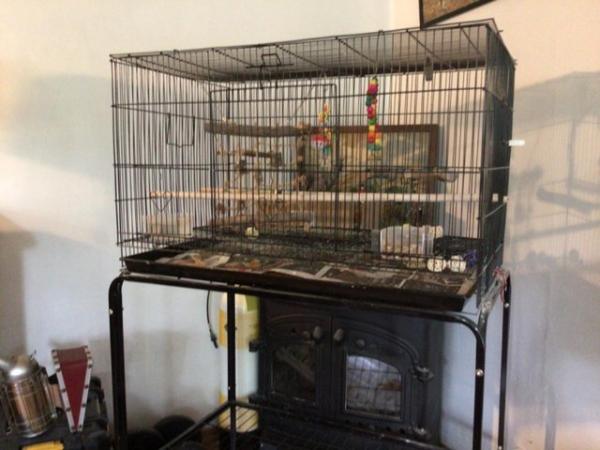 Image 3 of Large Bird Cage and Stand suitBudgie Cockatiel Canary