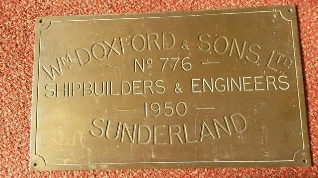 Image 1 of Ships engine number plaque MV Queen City 1950