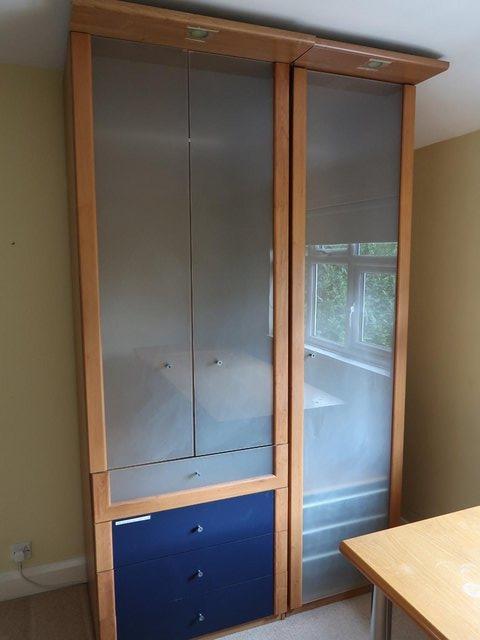 Preview of the first image of 2 Sven glass office storage unit/cupboard/cabinets £89 each.