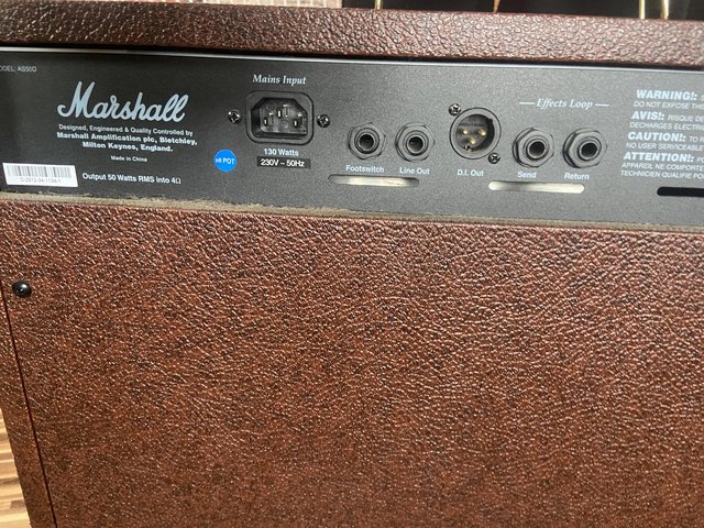Preview of the first image of Marshall AS50D acoustic soloist amplifier.