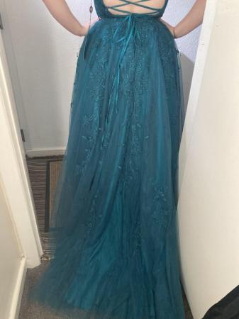 Image 5 of Emerald green prom dress size L