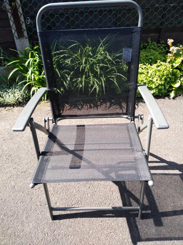 Preview of the first image of 4, GREY Folding Garden chairs.