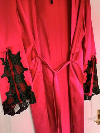 Image 1 of La Senza Luxury Red Silk wrap in 12/14