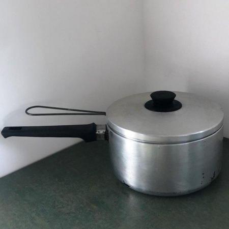 Image 1 of Vintage traditional non-stick chip pan, lid & basket. Swan