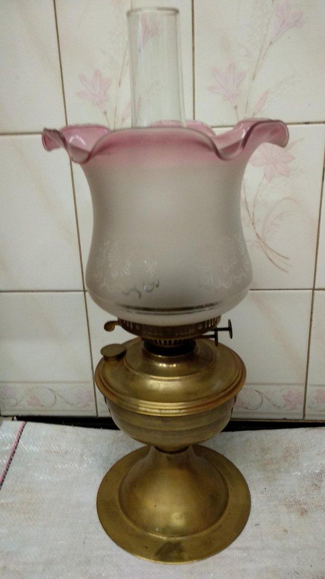 Preview of the first image of ALADDIN OIL LAMP DUPLEX BRASS TWIN WICK.