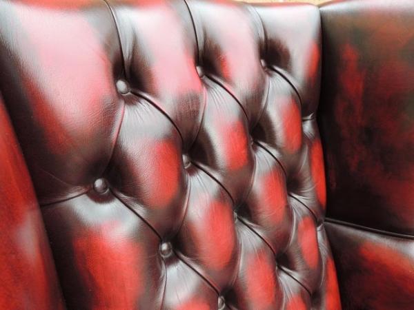 Image 15 of Queen Anne Chesterfield Ox Blood Armchair (UK Delivery)