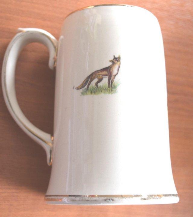 Preview of the first image of SADLER FOX HUNTING STEIN STYLE LARGE TANKARD.