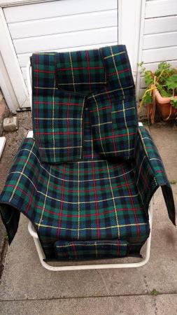 Image 1 of PICNIC / CAMPING CHAIR TARTAN COVER