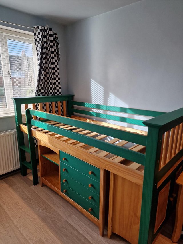 Preview of the first image of Childs Loft Bed - Drawers and Cupboard Accessory.