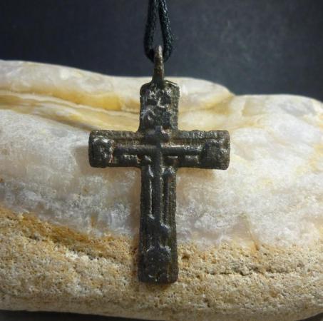 Image 9 of Antique Ancient Russian Cross 'Old Believers' Pendant Neckla