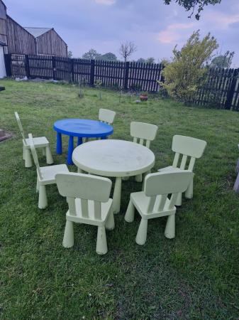 Image 3 of Ikea Childrens Garden Table & Chairs