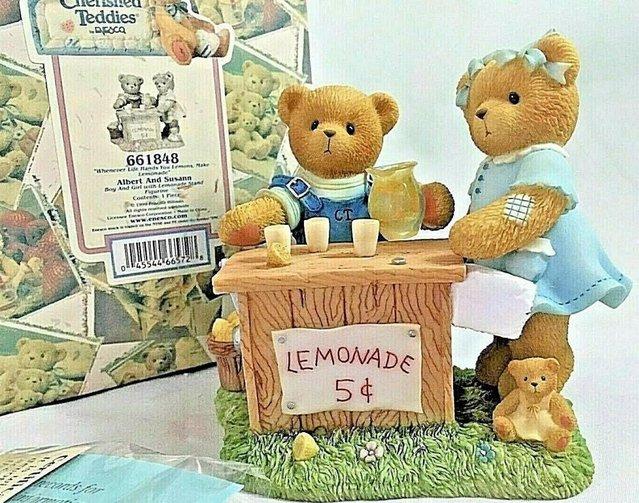 Preview of the first image of Cherished Teddie Bear Albert & Susann, Boxed With Certificat.