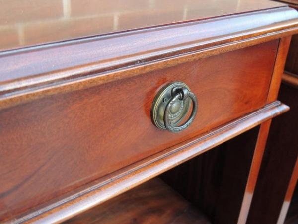 Image 13 of Pair of Mahogany Tall Bedside Cabinets (UK Delivery)
