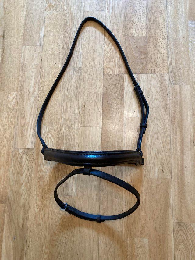 Preview of the first image of Crank Flash Noseband XL. Dark Brown.