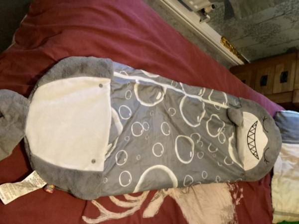 Image 3 of Shark Happy Napper children’s sleeping bag