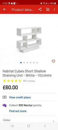 Image 3 of White Habitat cube shelving unit