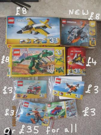 Image 1 of LEGO CREATOR SETS.3 IN 1'S
