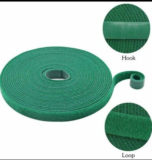 Preview of the first image of Plant Tie HOOK & LOOP 20metre x 12mm Green NEW.