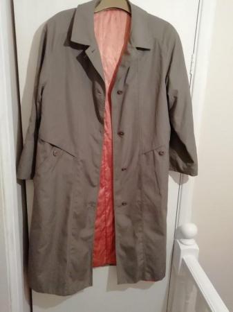 Image 2 of Ladies lightest grey trench rain coat