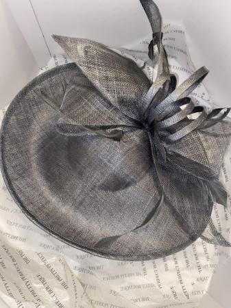 Image 2 of Grey Wedding Hat (headband)