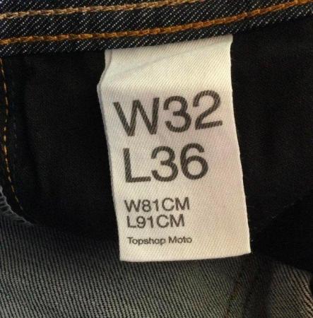 Image 7 of Vintage TOP SHOP/ MOTO Jeans W32 L36 As New, Unworn