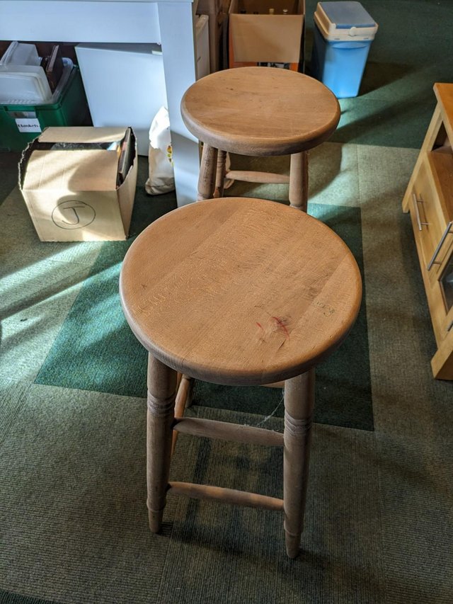 Preview of the first image of Pine bar stools for sale.