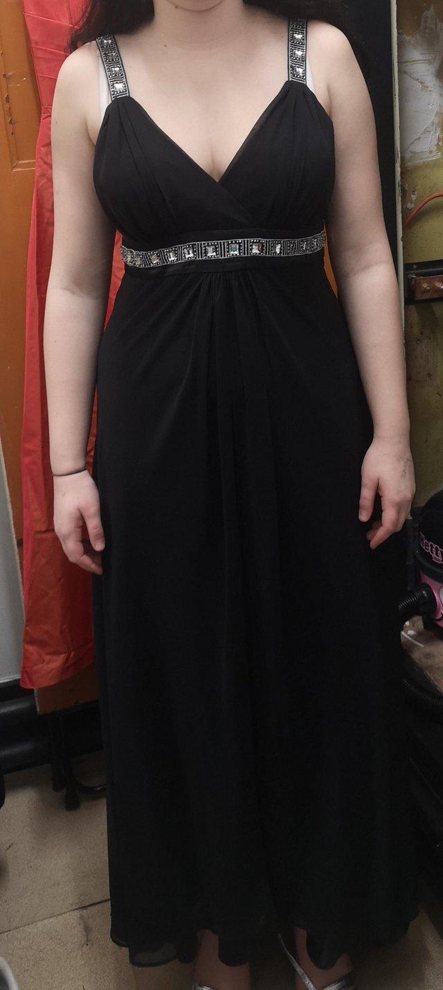 Preview of the first image of Black Chiffon Special Occasion Dress.
