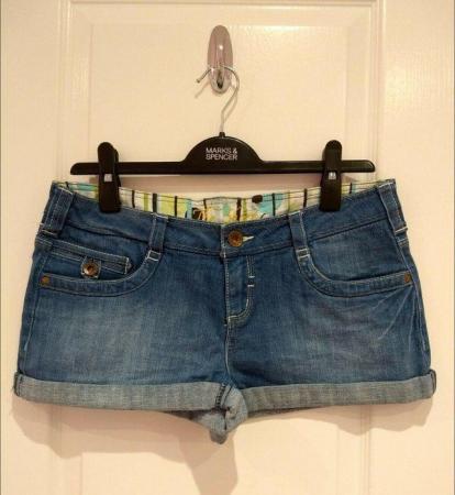 Image 5 of New Women's NEXT Denim Shorts Blue Size UK 12 collect or pos
