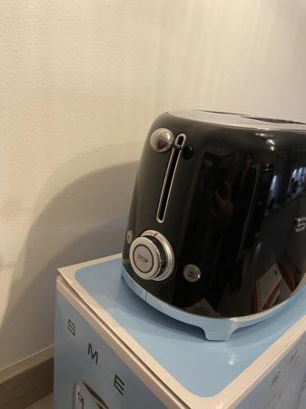Image 3 of Smeg black two slice toaster