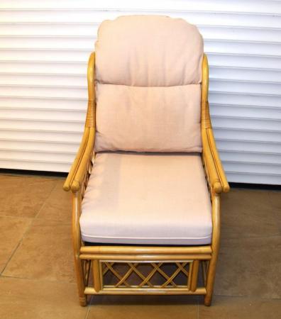 Image 2 of upholstered cane furniture