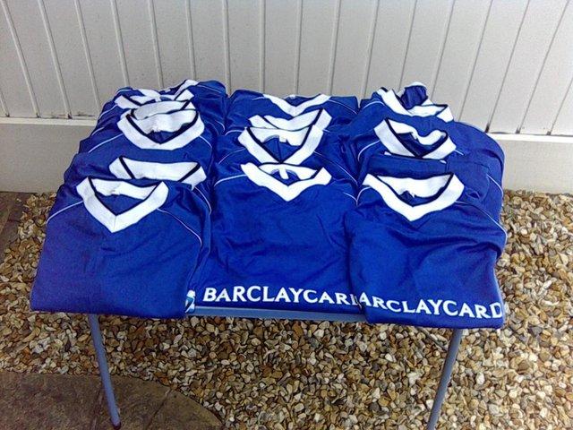 Preview of the first image of For sale Barclaycard Foundation football kit.