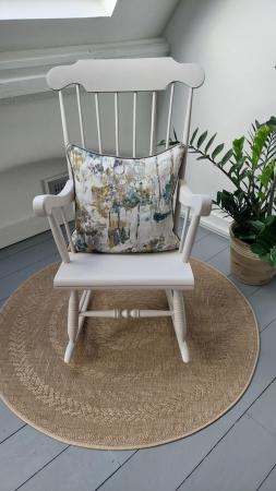 Image 1 of Painted wooden rocking chair